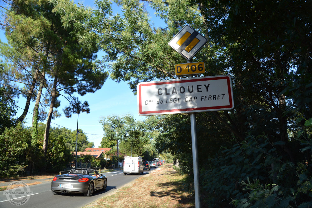 Panneau d'entrée d'agglomération de Claouey