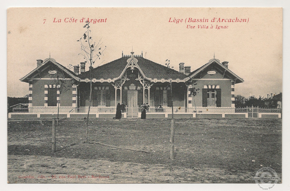 La villa LD de Lège en 1925 - Ferretdavant.com - Bassin d'Arcachon