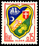 Blason d'Alger 15c en nouveaux francs