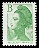 République, type Liberté
Timbre sans valeur faciale - Lettre B vert