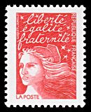 Marianne de Luquet sans valeur faciale
rouge dentelé
