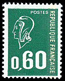 Marianne de Béquet - 60c vert
Typographie