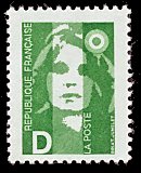 Marianne du bicentenaire - Marianne de Briat vert - Timbre sans valeur faciale - Lettre D