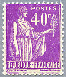 Type Paix 2ème série 40c lilas