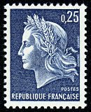 La République de Cheffer 0F25 bleu gravé