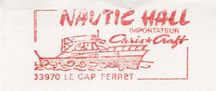 Ferretdavant - Flamme postale publicitaire pour Nautic Hall